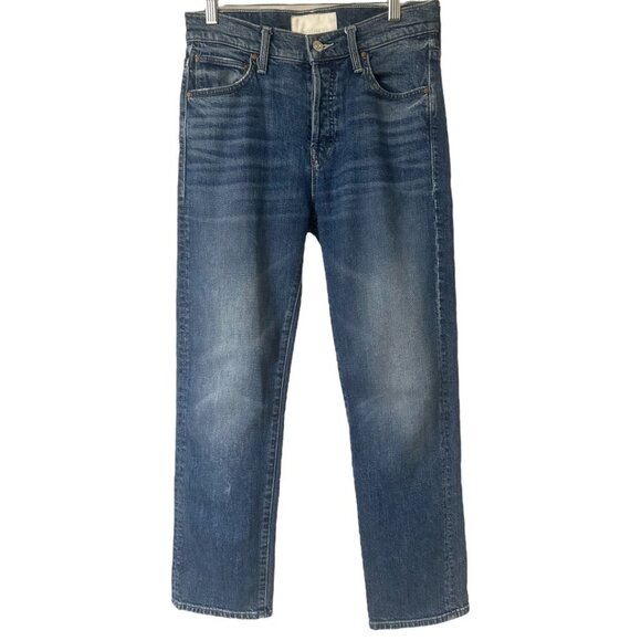 Mother The Scrapper Ankle Straight Leg Jeans Size 25 In Cowboys Don’t Cry - Picture 7 of 16
